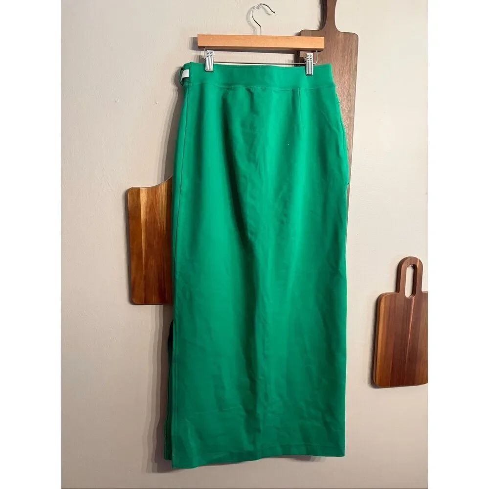Nike Green White Sportswear Tech Pack Slim Fit Maxi Skirt Size Medium - Picture 2 of 5